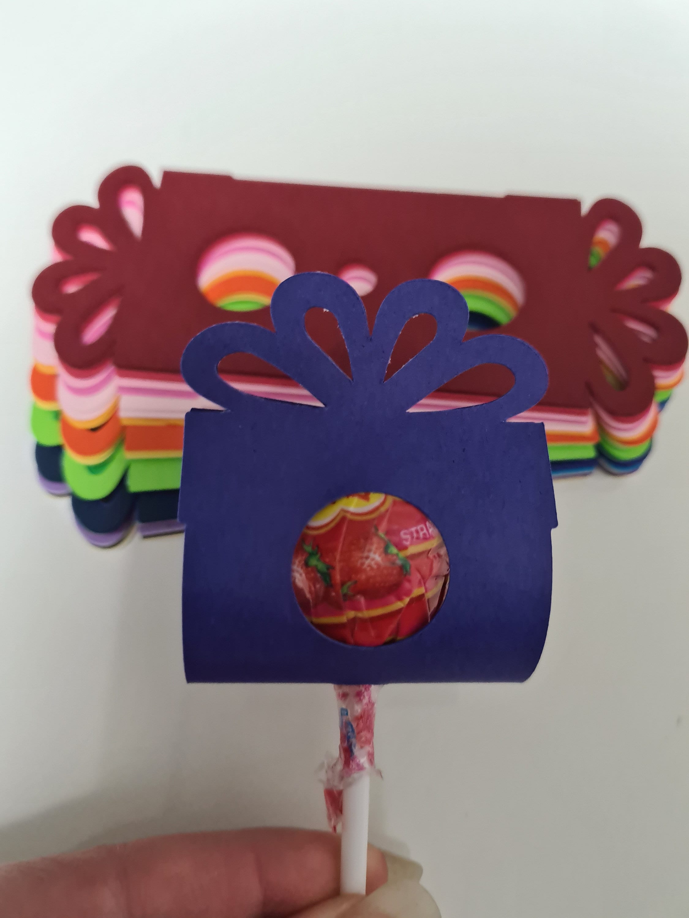 Printable Christmas Lollipop Holder Template