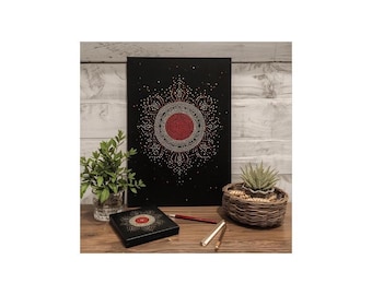 Kunstpakket mandala met stippen | Rotsschilderset voor beginners met sieraden en sleutelhanger