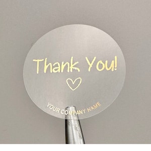 Personalized Metallic Foil Thank You Stickers Business Envelope Seals