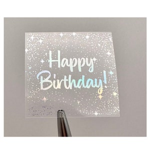 Happy Birthday Sticker Metallic Foil Birthday Invitation Sticker Planner Sticker Envelope Seal Party Bag Label Gift Label