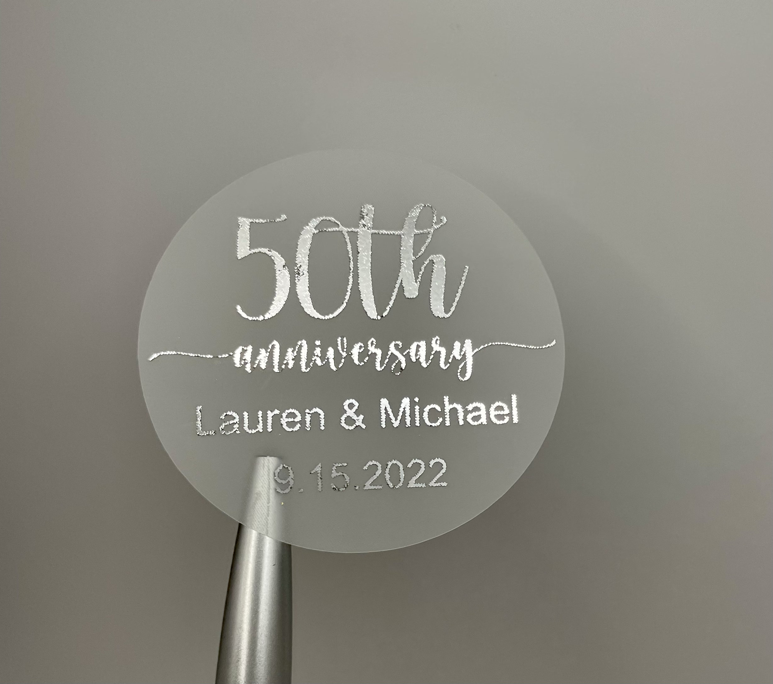 Custom 50th Anniversary Stickers Metallic Foil Personalized - Etsy