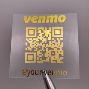 Metallic Foil Personalized Payment QR Code Stickers Business Branding