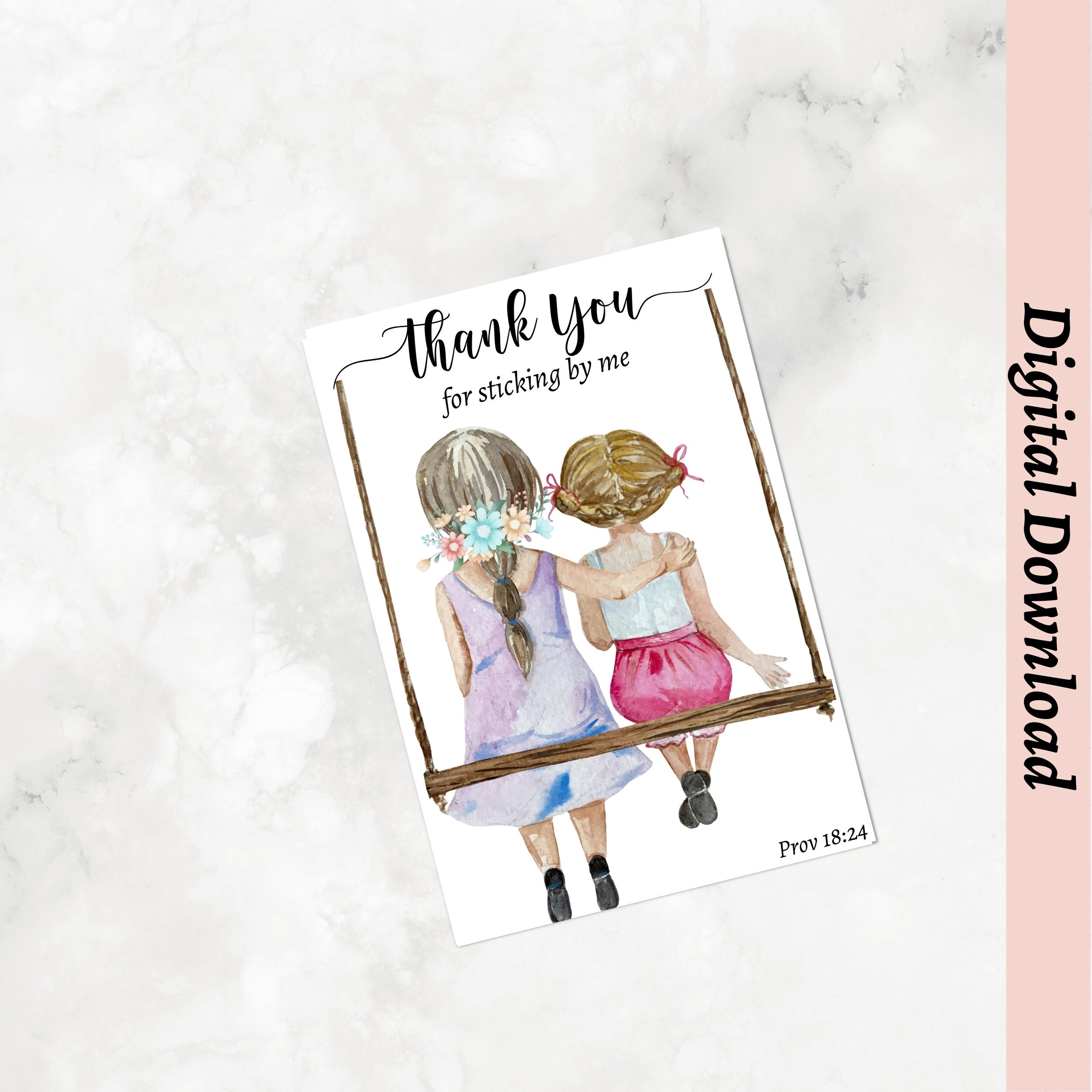 JW Thank You Card Printable 5x7 Folded Card Digital Download - Etsy