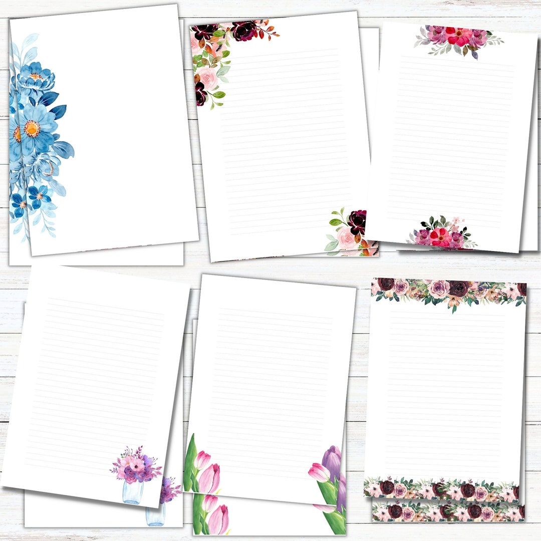 6 Printable Letter Writing Template in A4 and US Letter Sizes, JW ...