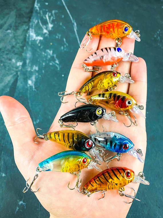 Short Hard Crankbait Sinking Minnow Set 9 Fishing Lures Bass