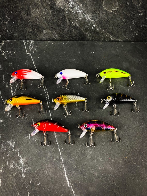 Ultra-light Crankbait Floating Minnow Set 8 Fishing Lures Bass