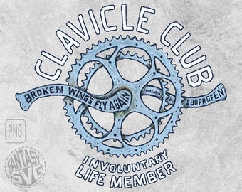 Clavicle Club Bars Bike Bicycle Cyclinglife Biking Bicycling Sports Adventure Gift Retro PNG Printable