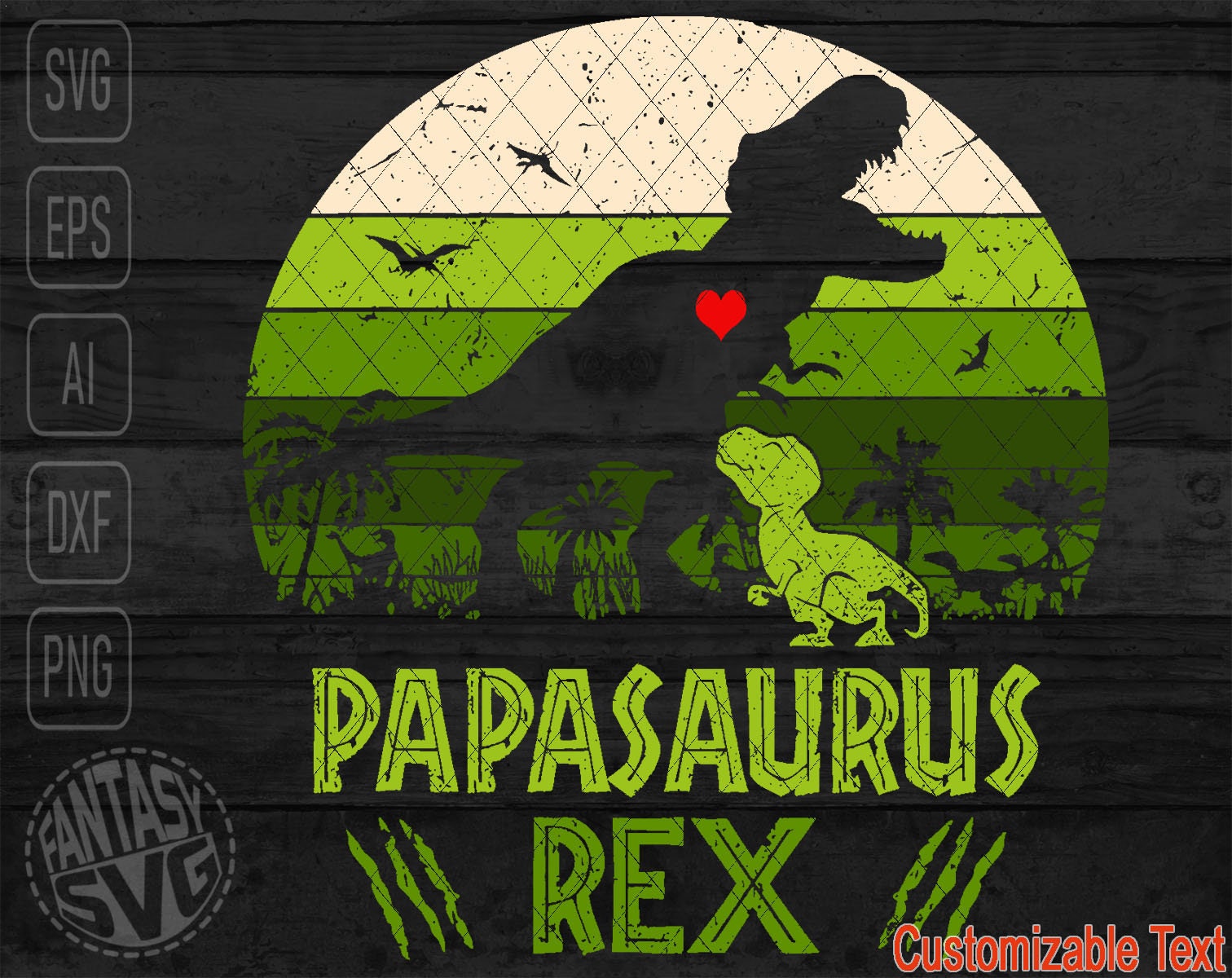 Papasaurus T-rex Father's Day Papa svg By ssflowerstore