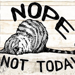 Etsy Cat Not Today Nope -