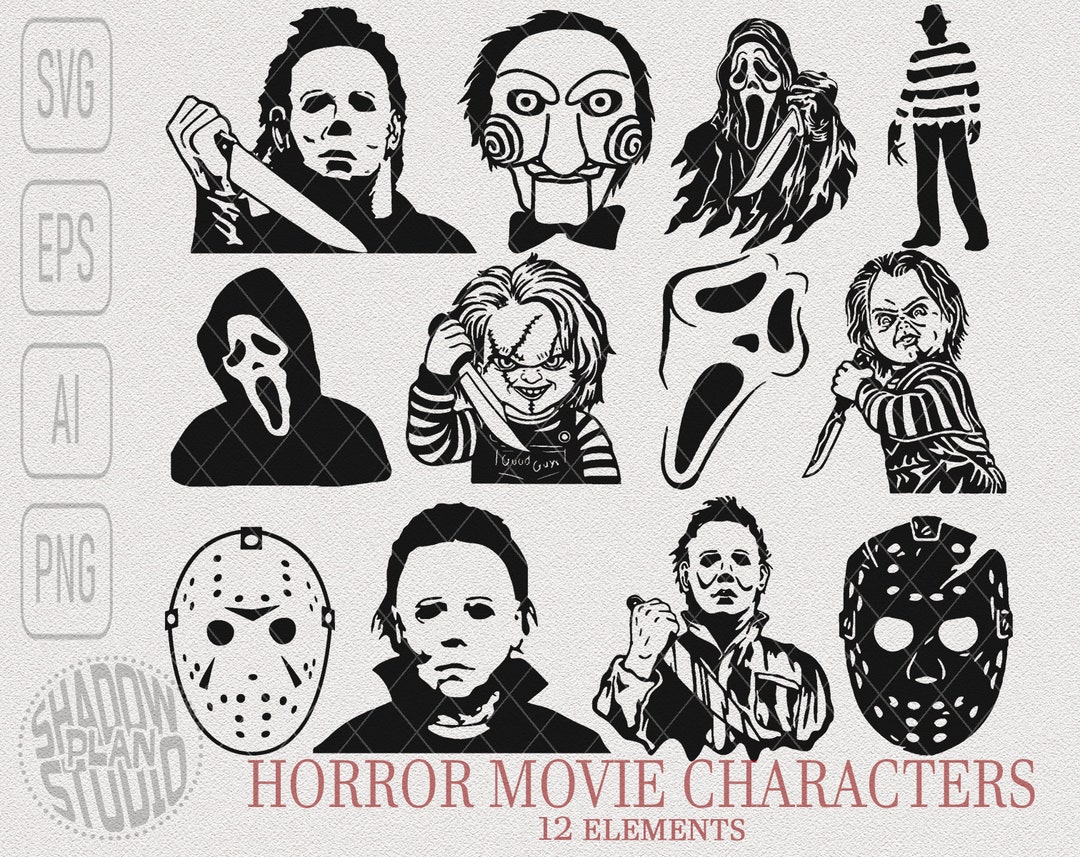 Halloween Horror Character Movie Killer Friends Ghost Face Bundle 12