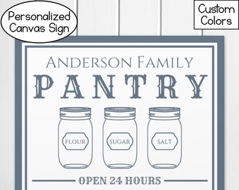 Personalized Pantry Sign Custom Colors