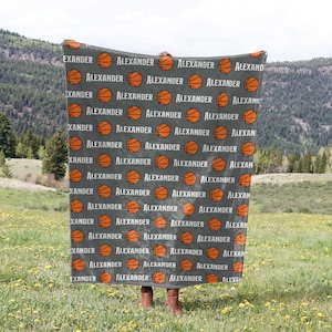 Basketball Player Name Blanket Personalized Gift