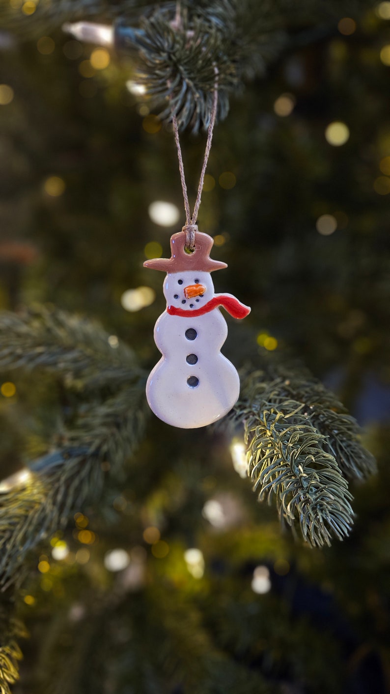 Snowman Christmas Tree Ornament Etsy