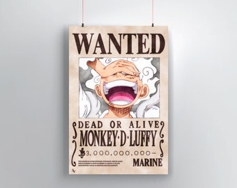 60939 ONE PIECE Wanted Monkey D Luffy Reward That Anim 24x18 WALL