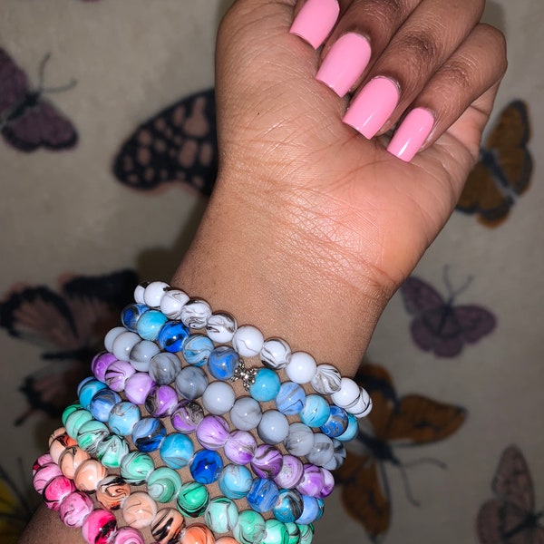 MARBLE BEADED BRACELETS