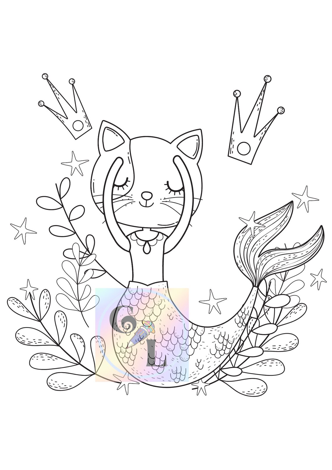 Purrmaid Coloring Pages: Purrmaid Coloring Pages For Kids