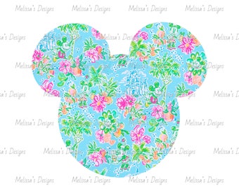 MickeyMouse // Lilly Geïnspireerd / / Digitaal bestand / / PNG / / Sublimatie Download