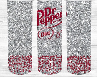 Diet Dr Pepper//20oz Skinny Tumbler//PNG//Digital File