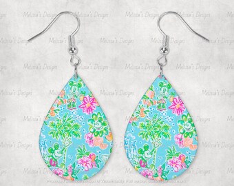 Pendientes personalizados teardrop//Lilly Inspired//Pendientes