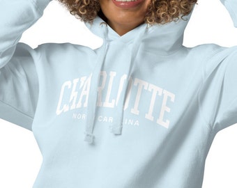 Charlotte North Carolina Hoodie: Unisex Queen City Apparel