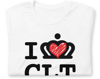 Charlotte Tshirt, I Love CLT Tee, North Carolina, Queen City, Unisex