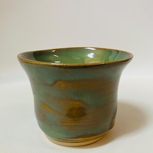 Green Jade Handmade Stoneware Mini Planter - Multi-use for Home Decor