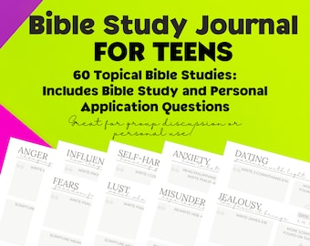 Bible Study Journal Printable 60 Topical Bible Studies - Etsy