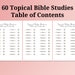 Bible Study Journal Printable 60 Topical Bible Studies - Etsy