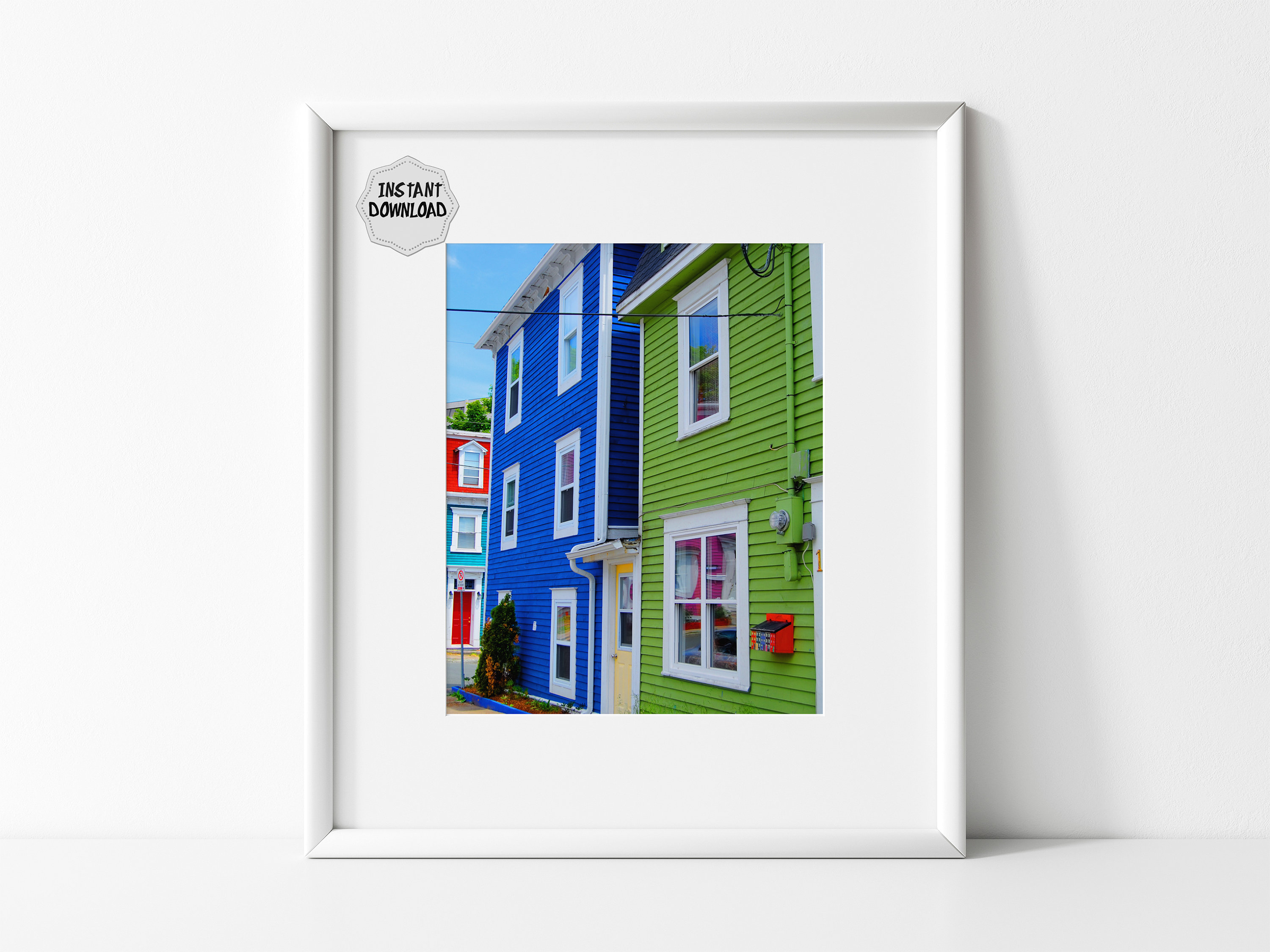 Jelly Bean Row Colorful Houses Downtown St. John's Newfoundland Etsy