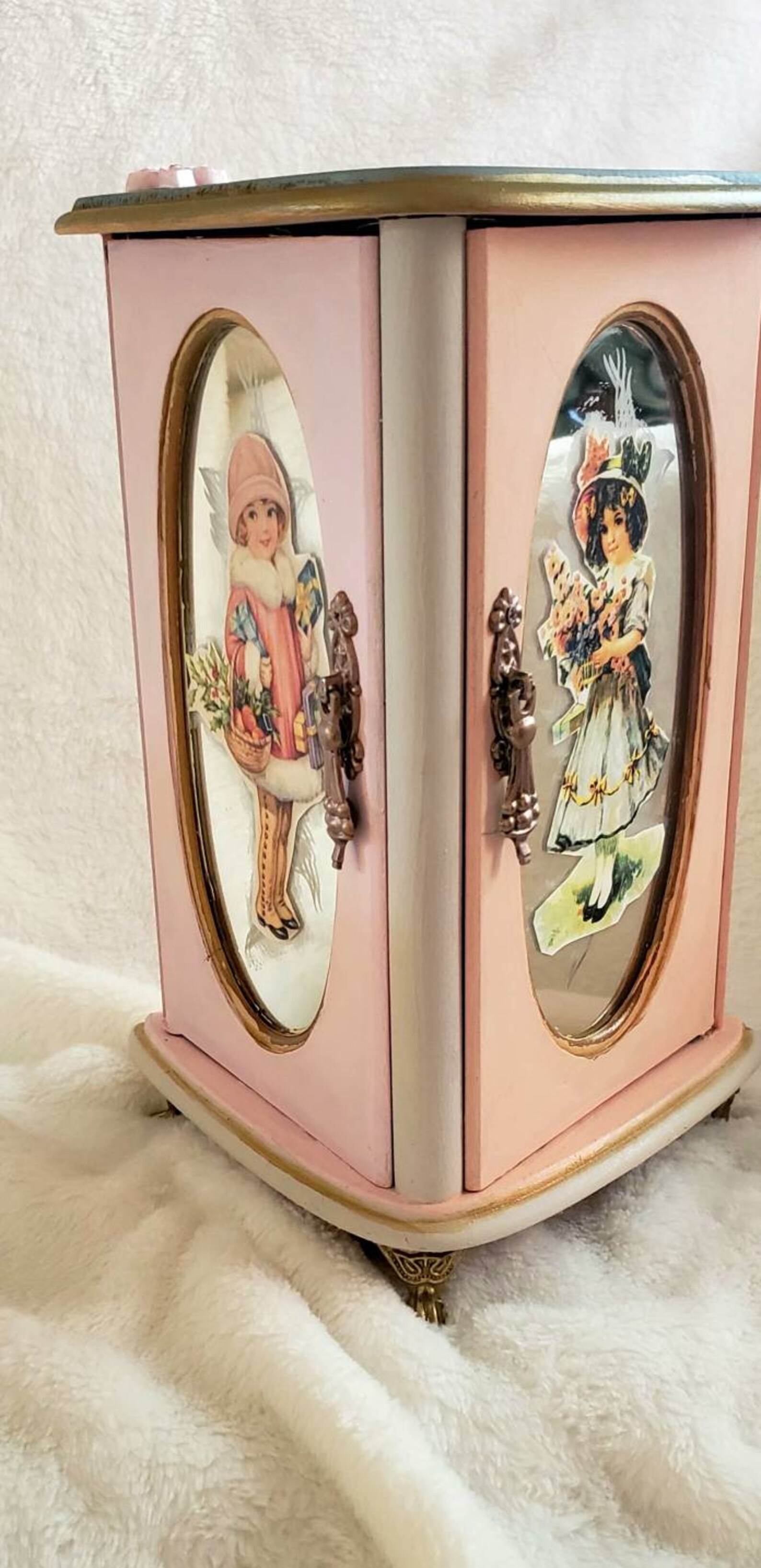 Vintage jewelry box victorian inspired pretty design unique 3 Etsy