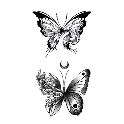 Butterfly Temporary Tattoo Butterfly Tattoo Custom Tattoos - Etsy