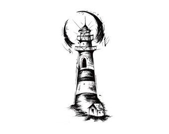 Premium Vector  Lighthouse tattoo old school