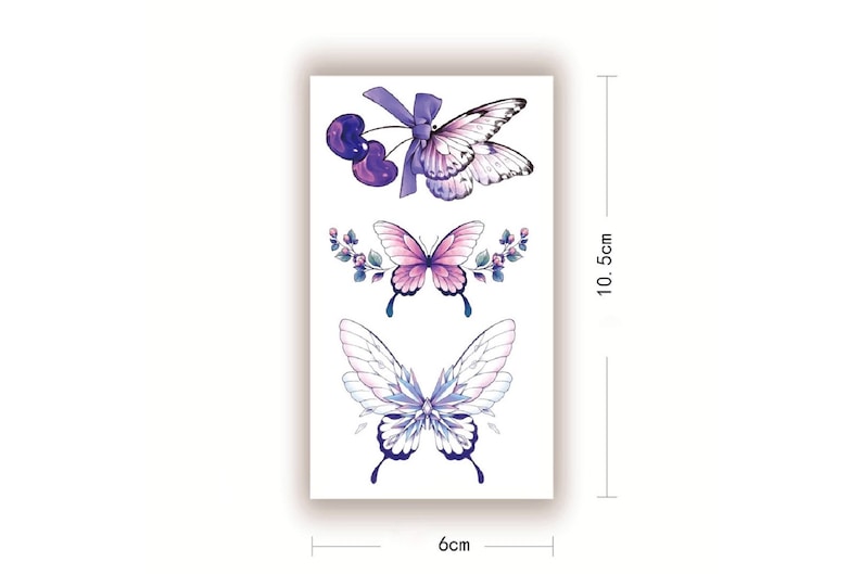 Butterfly Temporary Tattoo Butterfly Tattoo Custom Tattoos Etsy