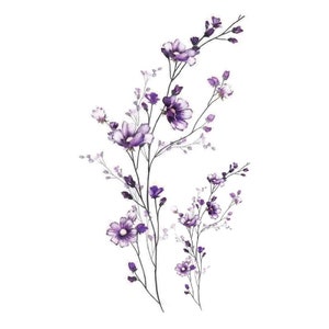 Temporary tattoo, boho tattoo, Flower tattoo, Floral tattoo, Festival tattoo, Tiny tattoo, Girl tattoo, wild flower tattoo, Rose tattoo