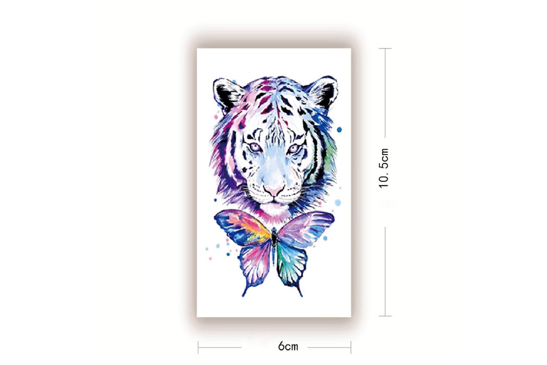 Tiger Butterfly Tattoo With Flowers