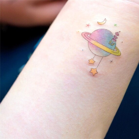 Sun Tattoo Moon Tattoo Star Tattoo Earth Universetattoos - Etsy Sweden Sun Tattoo Moon Tattoo Star Tattoo Earth Universetattoos - Etsy Sweden