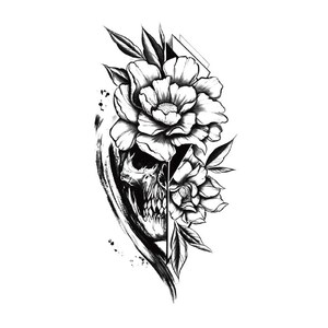 Temporary tattoo, boho tattoo, Flower tattoo, Floral tattoo, Festival tattoo, Tiny tattoo, Girl tattoo, wild flower tattoo, Rose tattoo