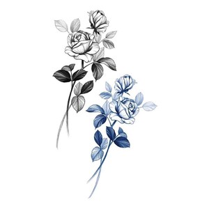 Temporary tattoo, boho tattoo, Flower tattoo, Floral tattoo, Festival tattoo, Tiny tattoo, Girl tattoo, wild flower tattoo, Rose tattoo