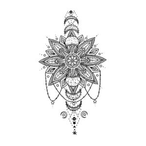 Lotus Temporary tattoo, boho tattoo, Flower tattoo, Floral tattoo, Festival tattoo, Tiny tattoo, Girl tattoo, Flash tattoo, wirst tattoo
