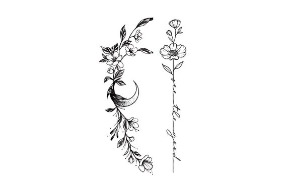Flower Temporary Tattoo Boho Flower Tattoo Floral Tattoo - Etsy Australia Flower Temporary Tattoo Boho Flower Tattoo Floral Tattoo - Etsy Australia