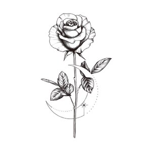 Flower Temporary tattoo, boho flower tattoo, Floral tattoo, Festival tattoo, Tiny tattoo, Girl tattoo, wildflower tattoo, Rose tattoo