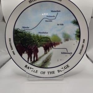 Pair of plates commemorating the Battle of the Bulge