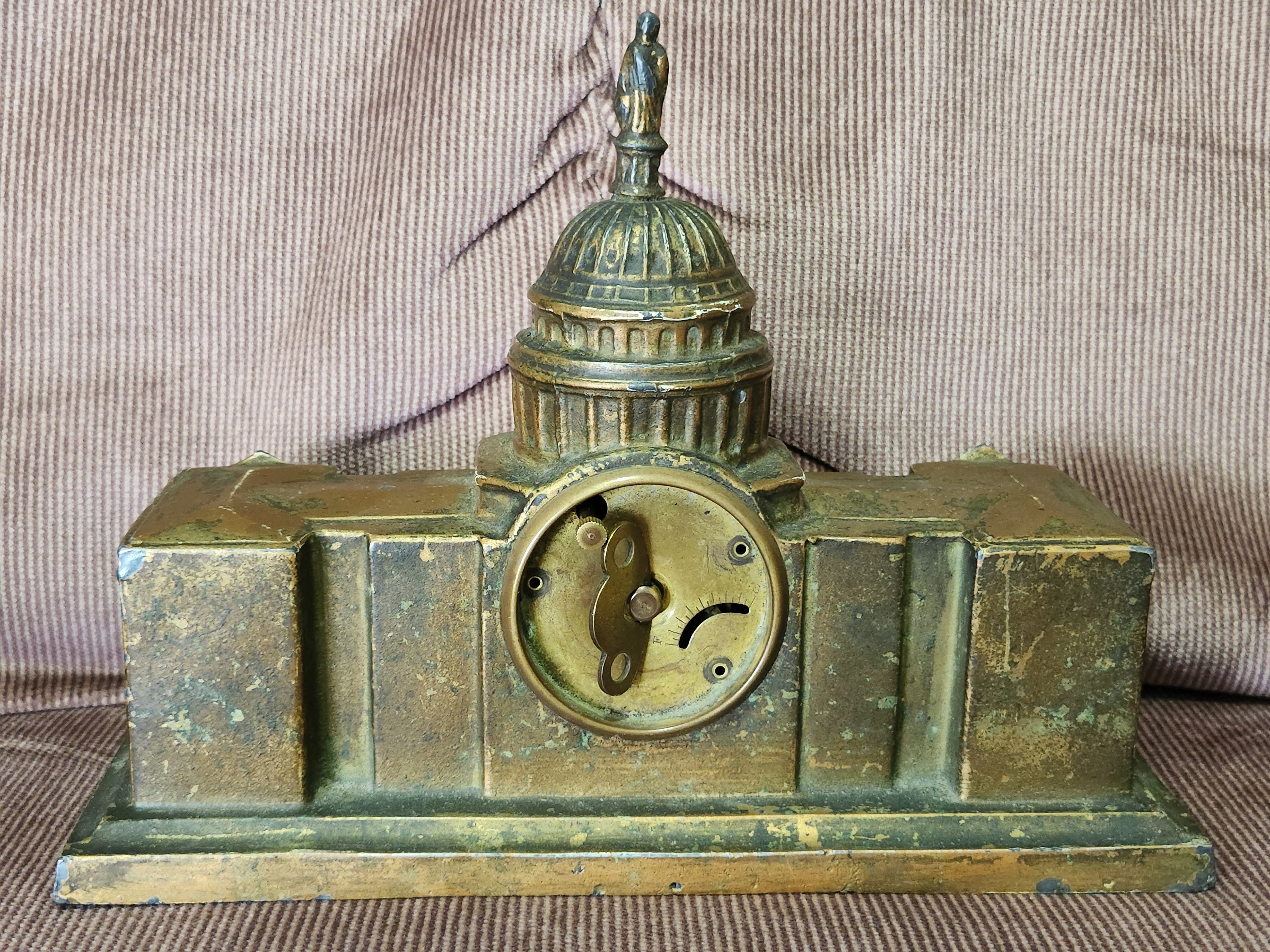 1924 Mantle Clock Heavy Brass US Capitol Building Clock Etsy