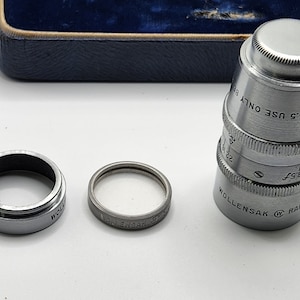 CLOSE-OUT! Wollensak Raptar 1 1/2&quot; f/3.5 Cine Telephoto lens with size 4 filter haze and hood