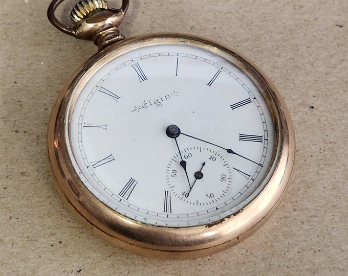 1900 Elgin Pocket Watch, Winds and Runs Nicely Etsy