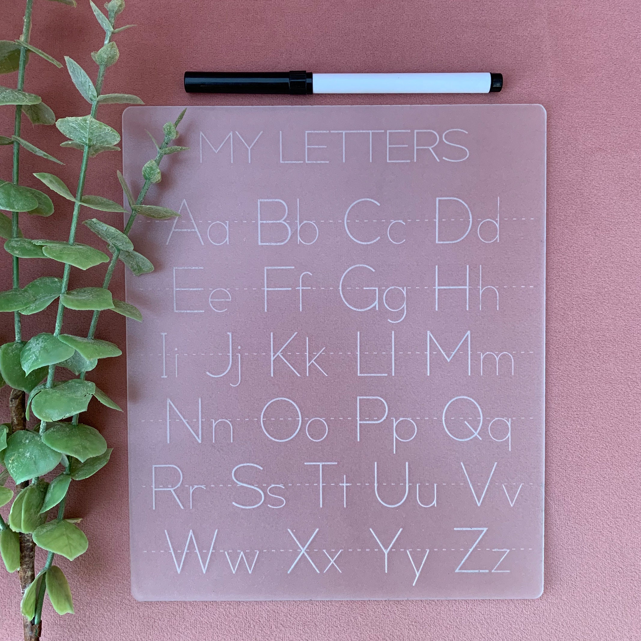 My Letters Tracing Board Acrylic Alphabet Tracing Board Etsy