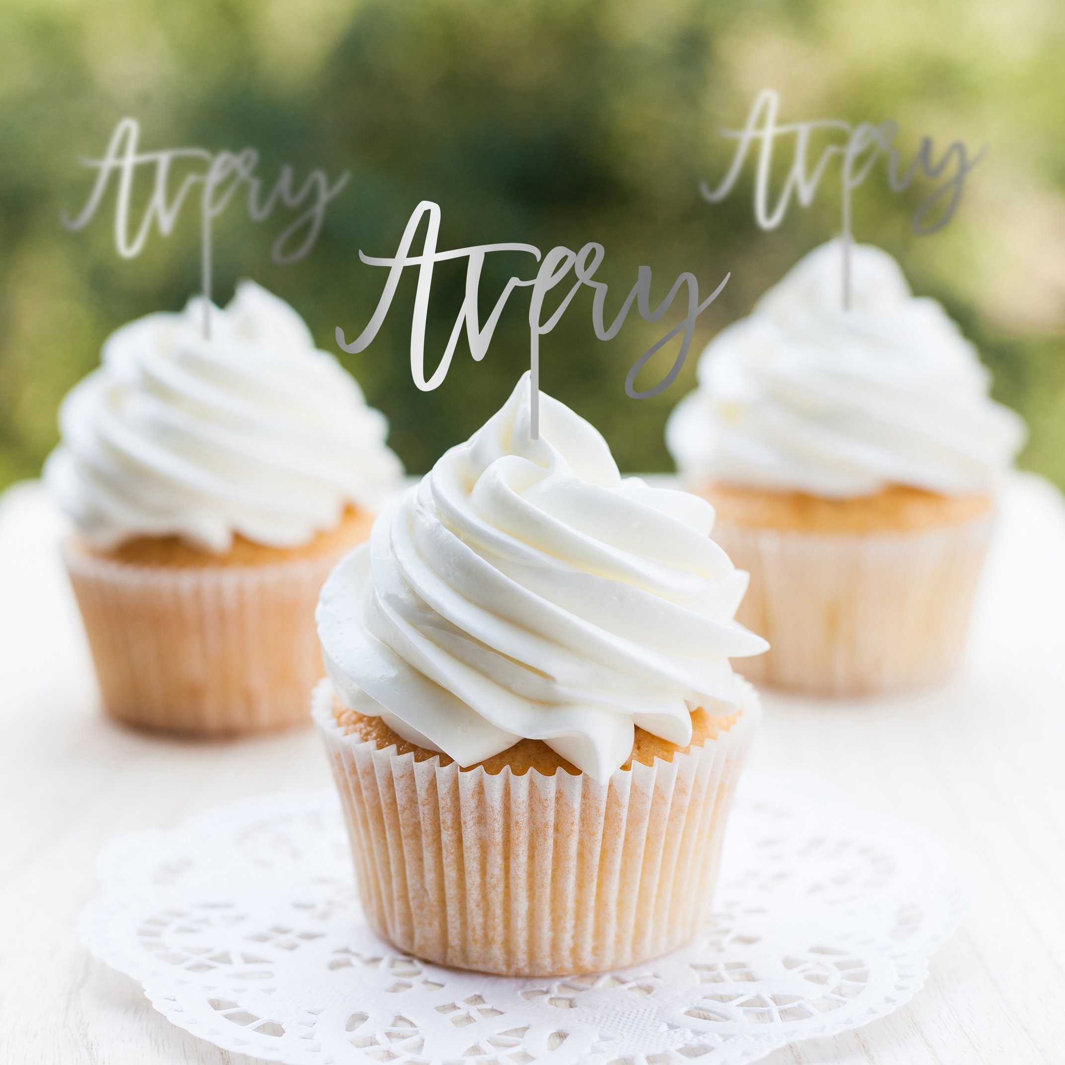 Custom Name Cupcake Topper Personalized Cupcake Topper Etsy Sweden
