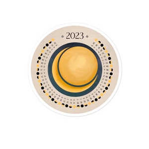 Lunar Calendar 2023 Sticker - Moon Phase Tracking Sticker - Wheel of the Year