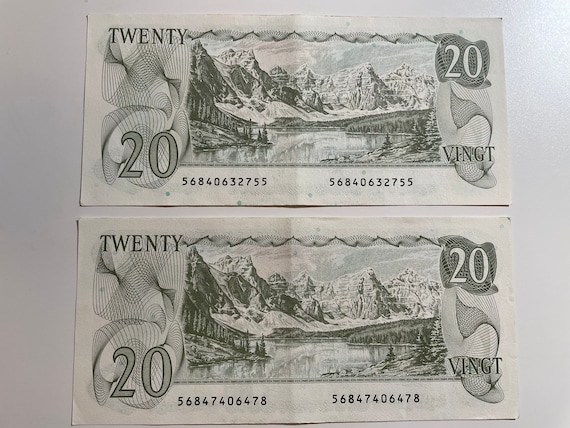 1979 Bank of Canada Genuine 20 Dollars Banknote, Canadian Bill