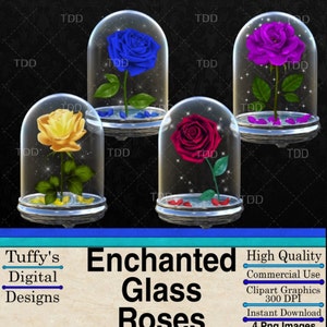 Elegant glass Roses. Each one is a beautiful color with great detail. High quality designs. These add a touch of class to scrapbooking.